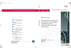 Bandwidth enhanced antennas for mobile terminals and multilayer