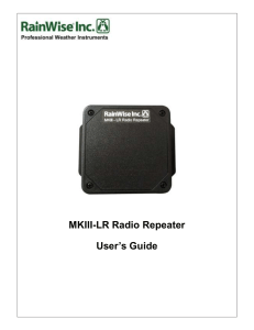MKIII-LR Radio Repeater User`s Guide