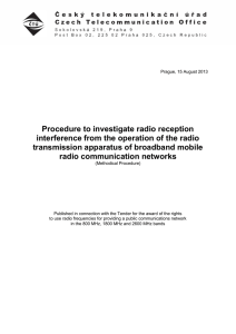 Procedure to investigate radio reception interference from the