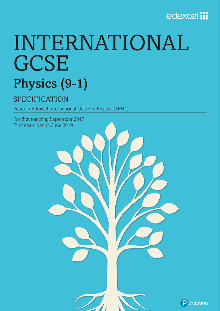 Specification Edexcel