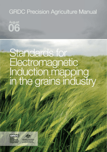 Standards for Electromagnetic Induction mapping in the grains