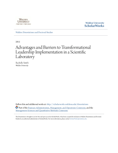 Advantages and Barriers to Transformational