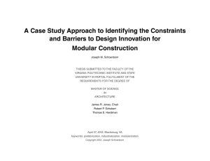 A Case Study Approach to Identifying the Constraints and Barriers to