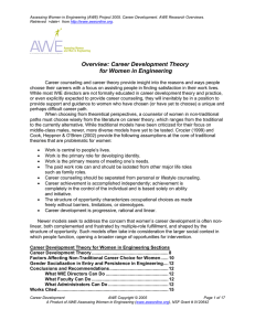 Career Development Theory for Women in Engineering