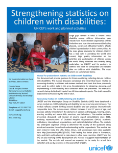 Strengthening statistics on children with disabilities