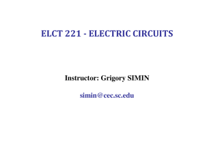 elct 221 - electric circuits - University of South Carolina Department