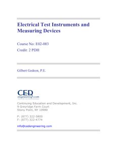 Electrical Test Instruments and Measuring Devices