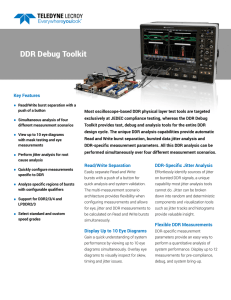 DDR Debug Toolkit Datasheet