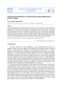 jitter measurement on the basis of high