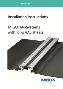 Installation instructions long sheets