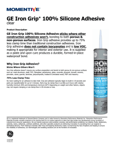 Technical Data Sheet - GE Iron Grip 100% Silicone