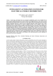 intelligent automation system for electrical energy distribution