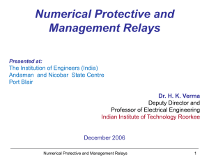 Numerical Protective and Management Relays
