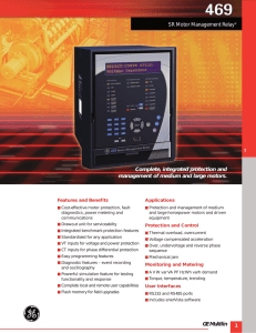 SR Motor Management Relay® Complete, integrated protection and