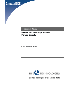 31061-096 Model 125 Electrophoresis Power Supply