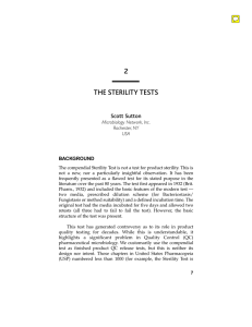 The Sterility Tests - The Microbiology Network