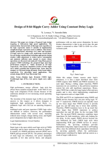 Design of 8-bit Ripple Carry Adder Using Constant Delay