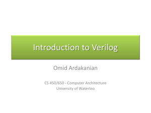 Introduction to Verilog - University of Waterloo