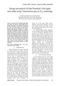 Design and analysis Of Sub-Threshold 8