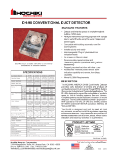 DH-98 CONVENTIONAL DUCT DETECTOR