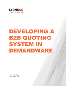 developing a b2b quoting system in demandware