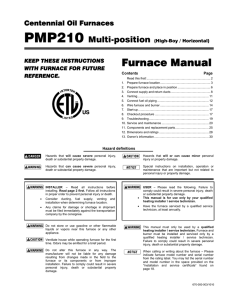 PMP - Packaged Multi-Position Installation Manual