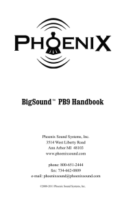 BigSound TM PB9 Manual, March 2011