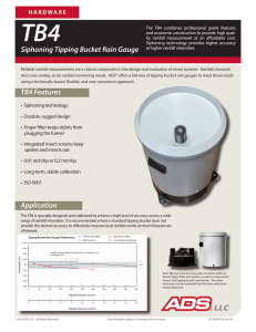 TB4 Features Application Siphoning Tipping Bucket Rain Gauge