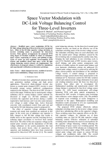 Space Vector Modulation with DC-Link Voltage Balancing Control