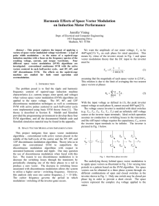 Harmonic Effects of Space Vector Modulation on