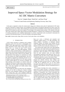 Improved Space Vector Modulation Strategy for AC