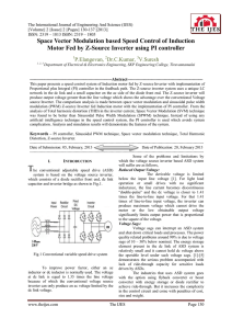 Space Vector Modulation based Speed Control of Induction Motor