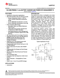 1.5-A USB-Friendly Li-Ion Battery Charger and