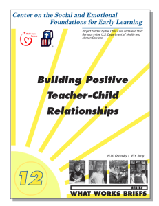 Building Positive Teacher-Child Relationships