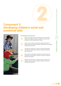 Component 2: Developing children`s social and
