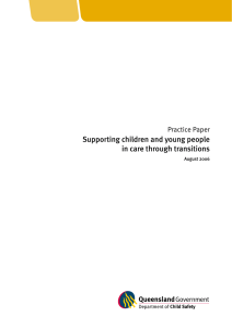 Supporting children and young people in care through transitions