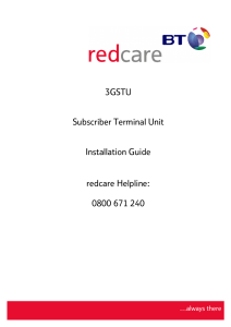 3GSTU Subscriber Terminal Unit Installation Guide redcare Helpline