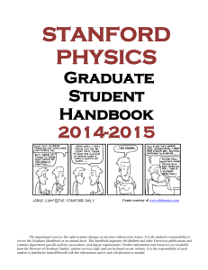 Graduate Student Handbook - Department of Physics