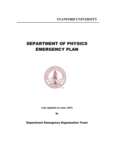 STANFORD UNIVERSITY - Department of Physics