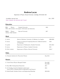 Andrew Lucas - Harvard University