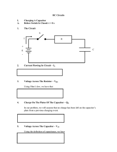 Lesson 12 – RC Circuits