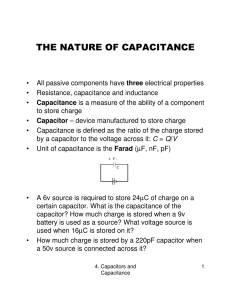 THE NATURE OF CAPACITANCE