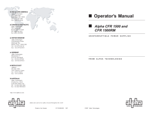 [UPS]. - Alpha Technologies Ltd