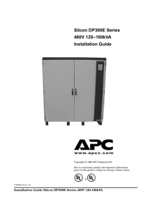 Silcon DP300E Series 480V 120–160kVA Installation Guide