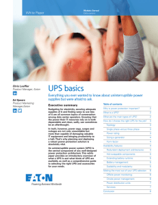 UPS basics