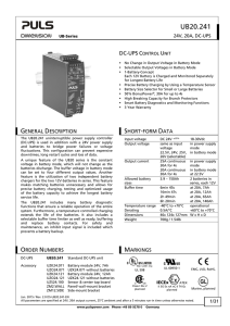 UB20.241 - PULS Power Supply