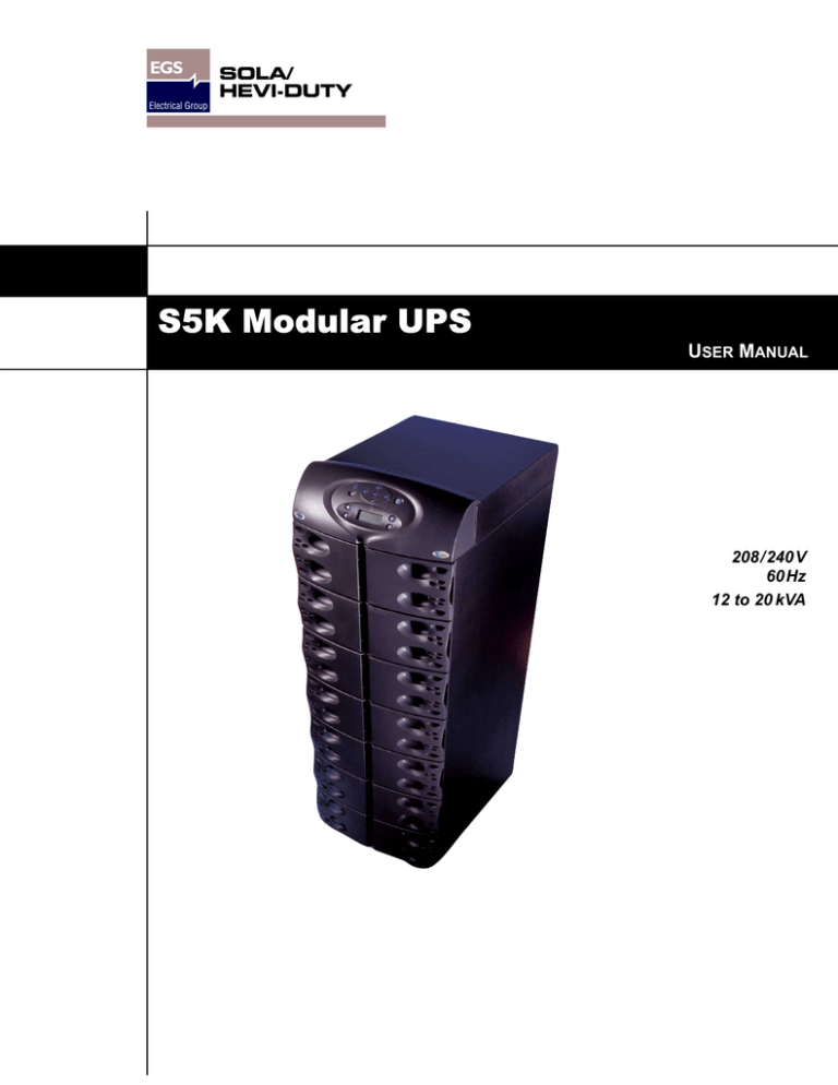 S5K Modular UPS - Emerson Industrial Automation