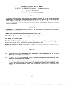 uninterruptible power supply battery acceptance/capacity test