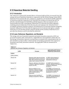 8.12 Hazardous Materials Handling