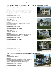 7/22 brockport real estate auction